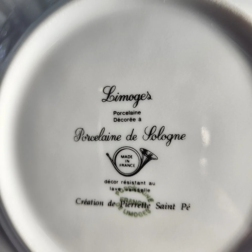 LIMOGES “Citron” French Porcelain Plates x2 | SZ  7.25